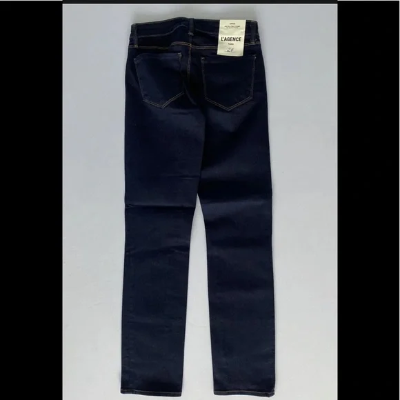 L'AGENCE Coco Mid-Rise Slim Straight Leg Jean Dark Wash 24 25 28 30 31 NWT - Picture 5 of 7